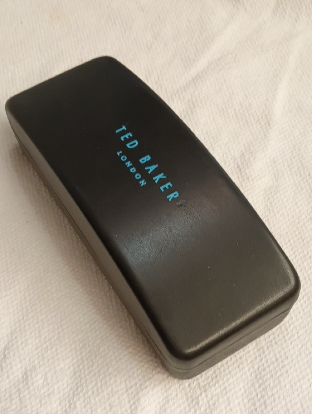 Ted Baker Black Sunglasses Case with Teal Logo, With Cloth To Clean